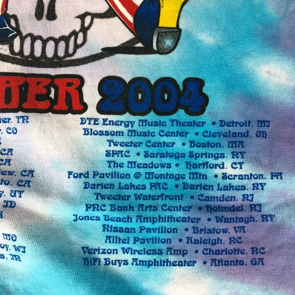 Vintage 2000s Grateful Dead Shirt Men's Large Light Purple Tie Die Wave The Flag - Picture 8 of 12